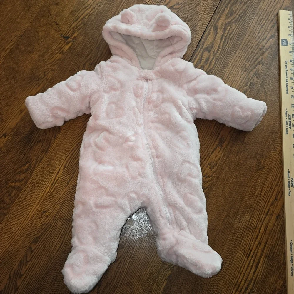 Pink 0/3 MO Wonder Nation Winter Outfit Soft Fluffy Warming Sack Infant Newborn